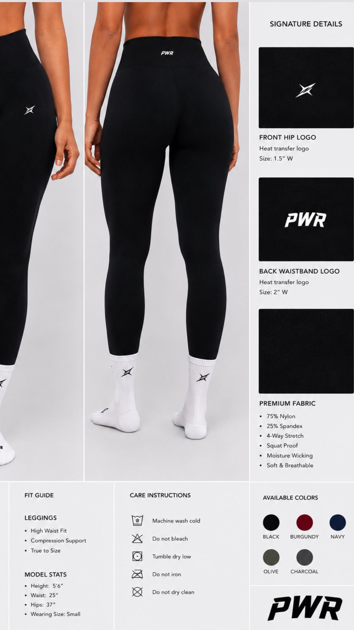 PWR Training Team Collection High-Waisted Leggings