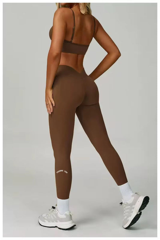 Brown Leggings Pxwer V- Butt Lift Set