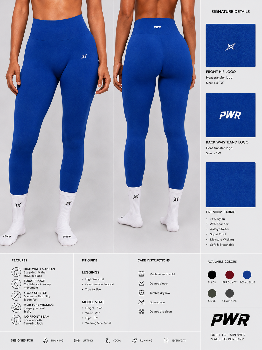 PWR Training Team Collection High-Waisted Leggings