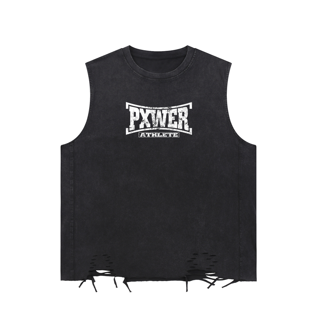 Snow Washed Raw-Hem Tank Top
