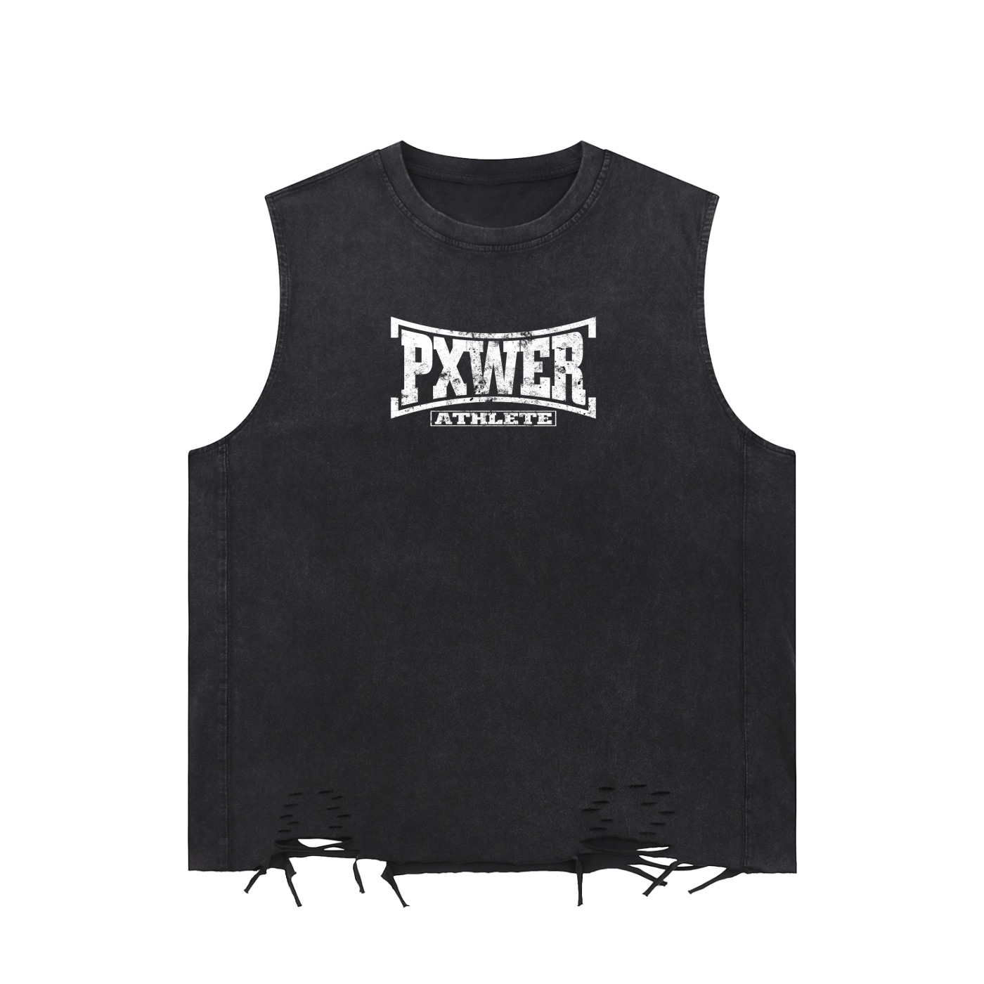 Snow Washed Raw-Hem Tank Top