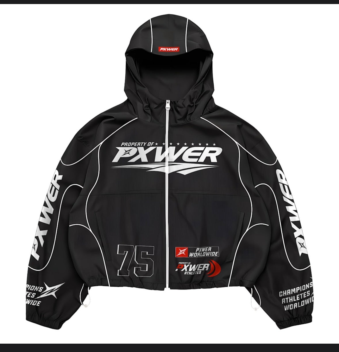 PXWER 75 Limited Edition Gym Tracksuit – Hooded Windbreaker + Shorts