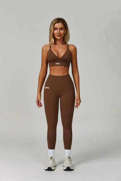 Brown Leggings Pxwer V- Butt Lift Set