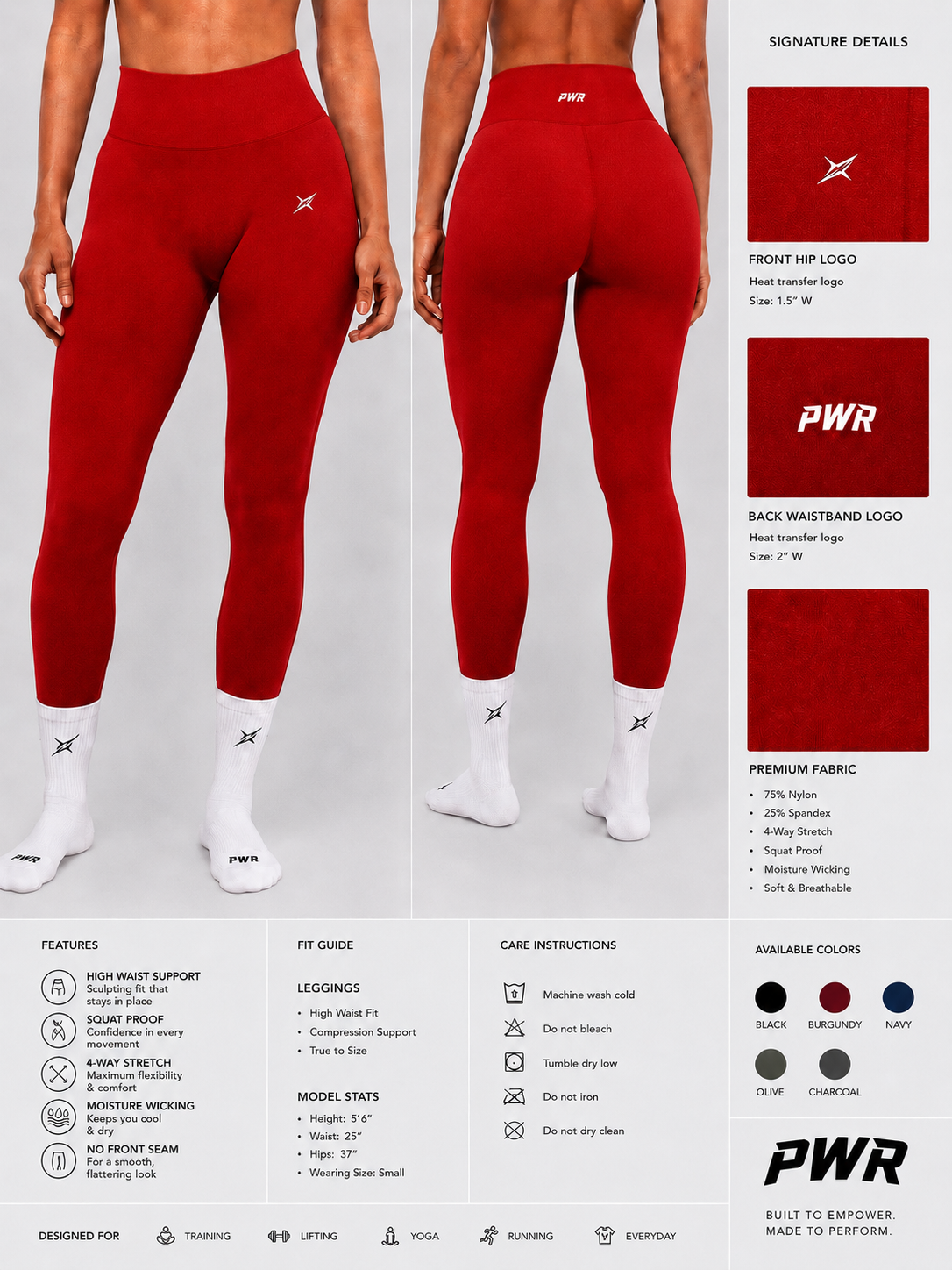 PWR Training Team Collection High-Waisted Leggings